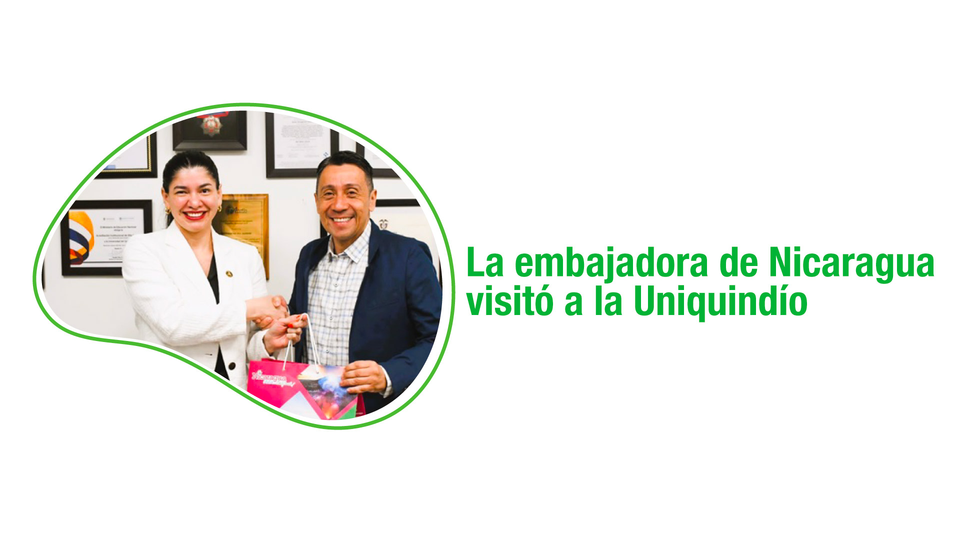 La embajadora de Nicaragua visitó a la Uniquindío