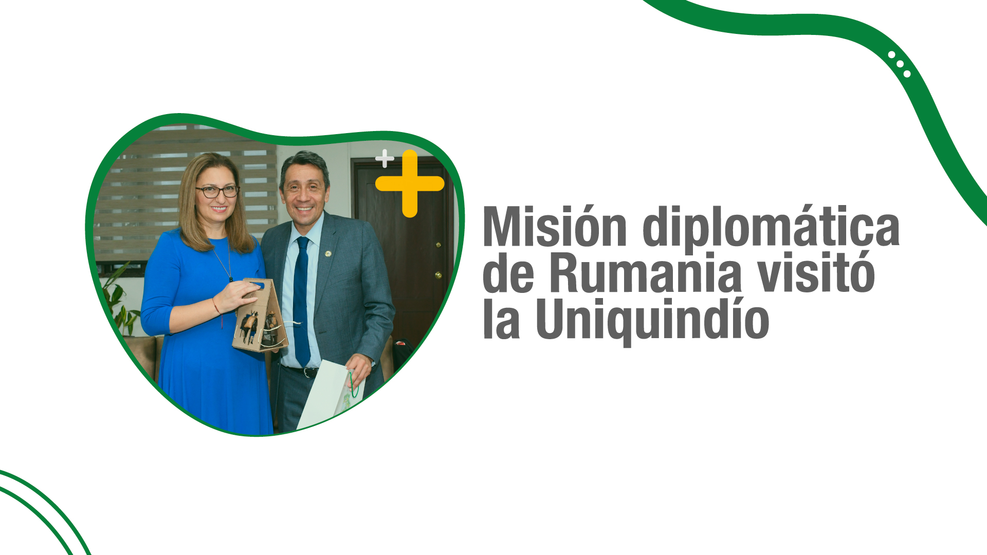 La jefa diplomática de Rumania visitó la Uniquindío para fortalecer la cooperación académica