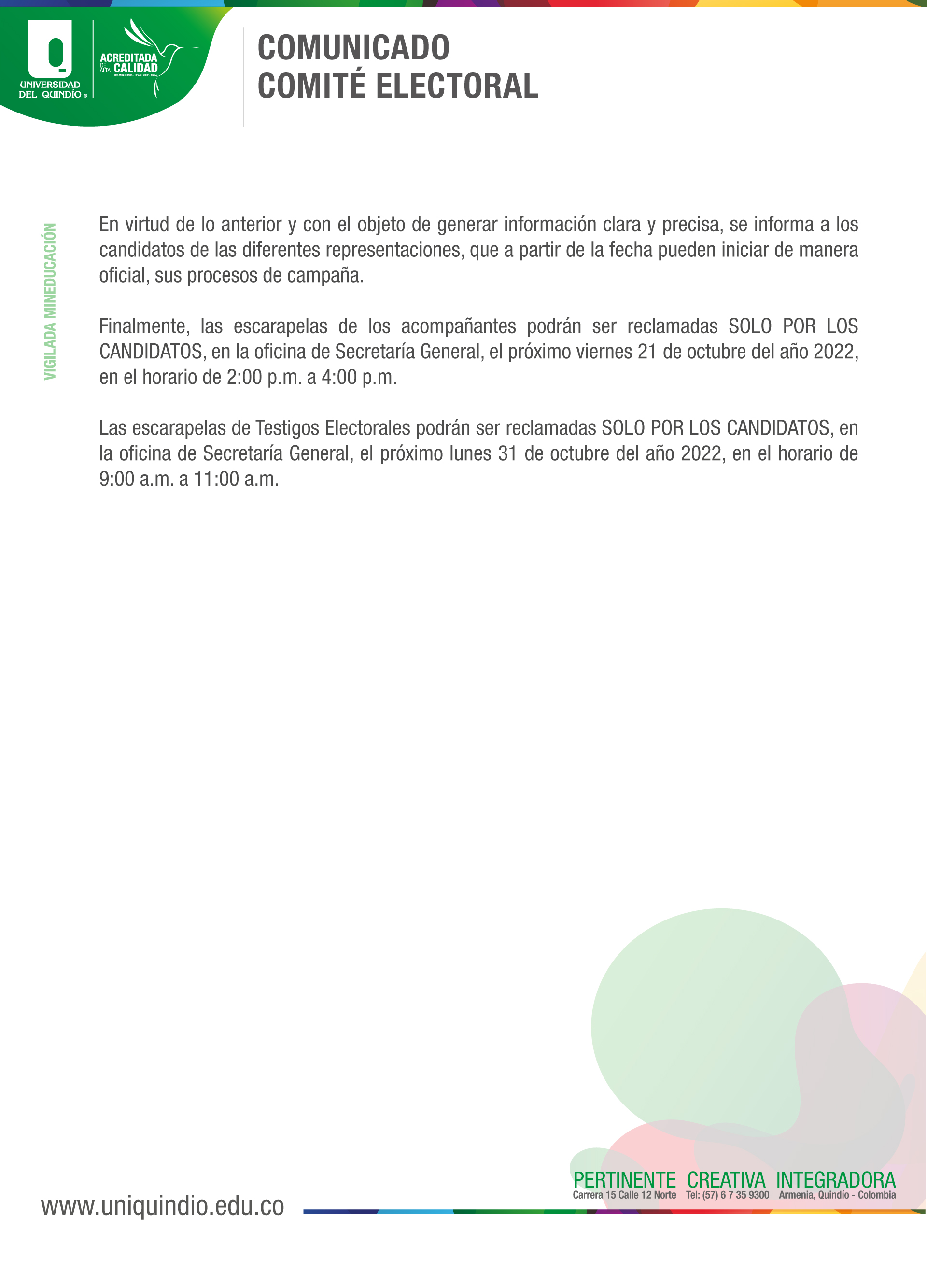 Comité Electoral Comité Electoral