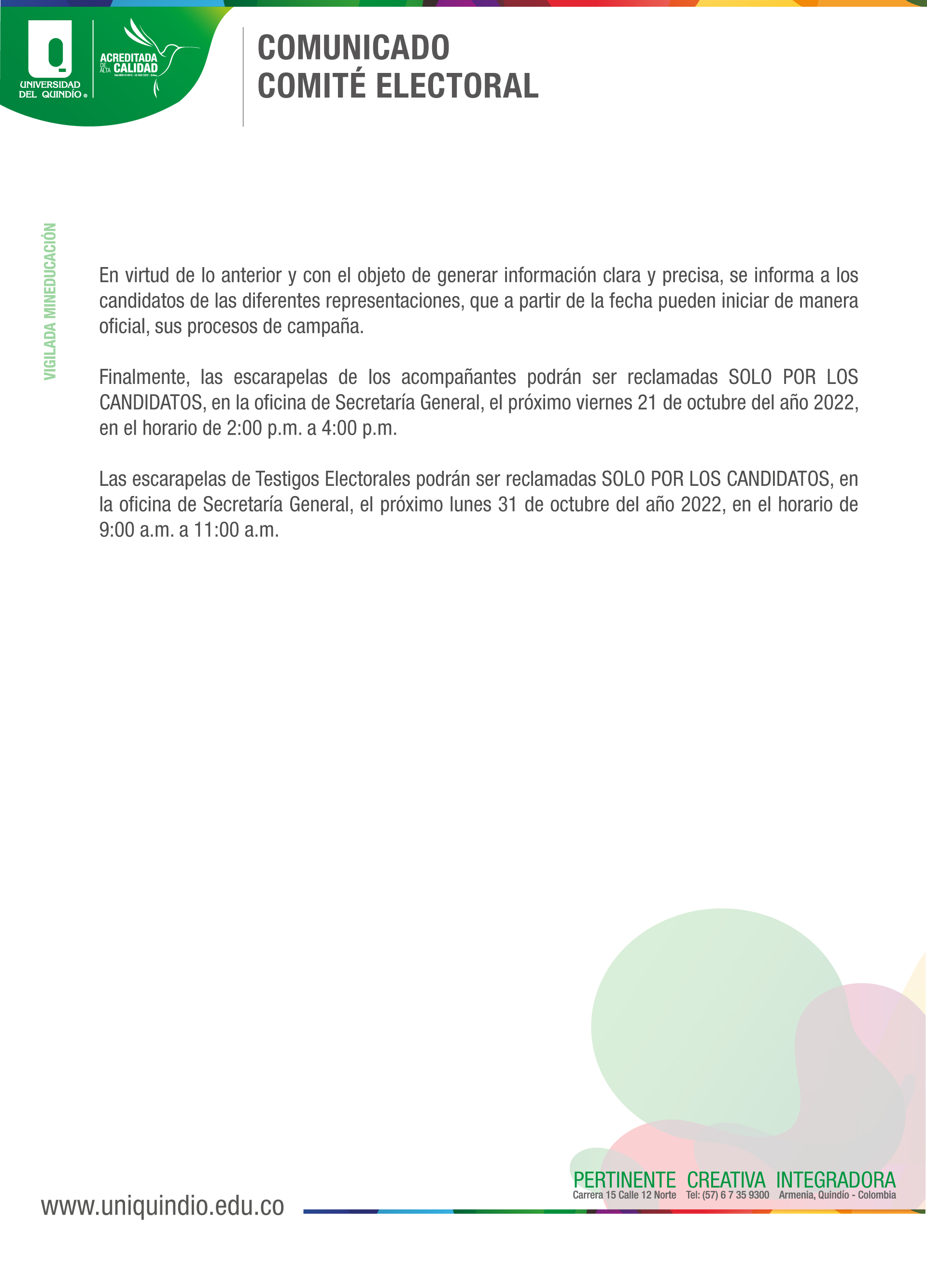 comite electoral comite electoral