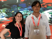 Santiago Herrera y Alejandra Sa?nchez, del programa Ingenieri?a Industrial de la Escuela de ingenieros Julio Garavito, Ganadores del Reto ACOFI 2021