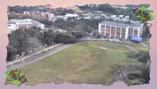 Cancha de la Universidad y Edificio de Ingeniería, foto antigua