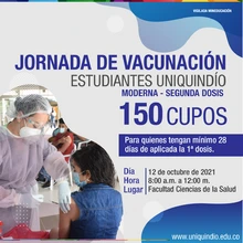 Jornada de vacunación estudiantes 12 de oct