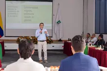 Ante medios de la región, el rector Luis Fernando Polanía Obando socializó los resultados de modelo de internacionalización de la Universidad del Quindío
