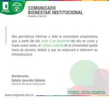 Cierre Coliseo Cubierto