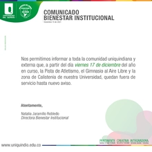 Comunicado Bienestar Institucional 