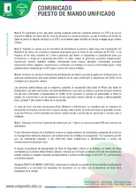 Comunicado Puesto de Mando Unificado PUM Uniquindío B
