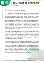 Comunicado Rectoría 2