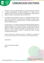 Comunicado Rectoría 2