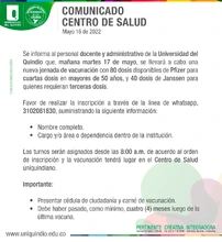 Comunicado vacunas mayo 16