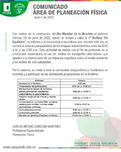 COMUNICADO PLANEACION FISICA