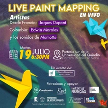 Pintura-video Mapping y Realidad Aumentada hoy a las 6:30 en la peatonal Uniquindío