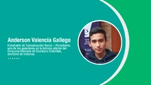 Anderson Valencia Gallego fue exaltado como uno de los ganadores en la categoría de escritura juvenil.