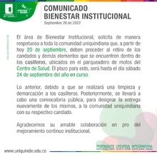 Casilleros comunicado