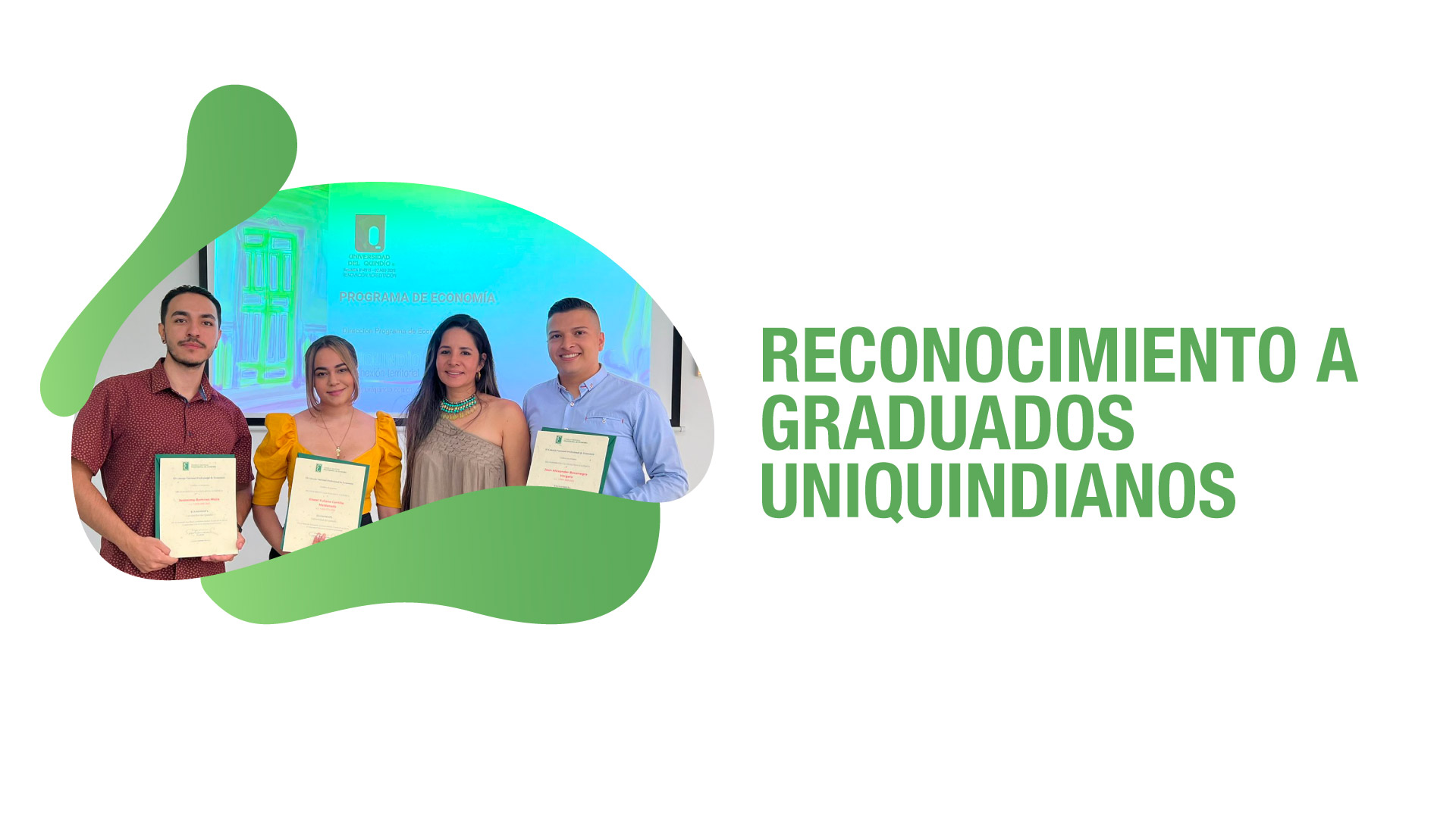 Tres graduados del programa de Economía recibieron reconocimiento por parte de CONALPE