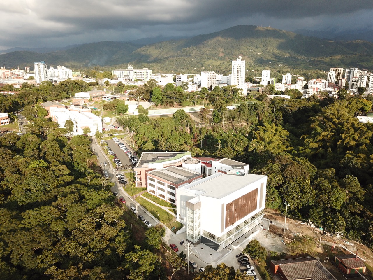Fotografía aérea de la Universidad del Quindío